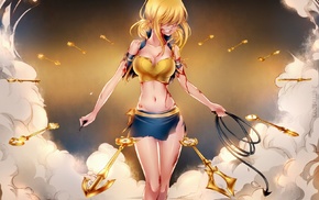anime, blonde, Fairy Tail, blood, Lucy, Zodiac