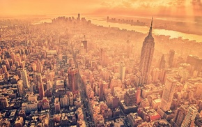 Empire State Building, birds eye view, photography, USA, New York City, Manhattan