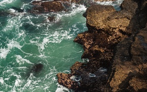 sea, nature, water, rock