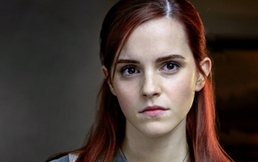 face, closeup, celebrity, actress, Emma Watson, redhead