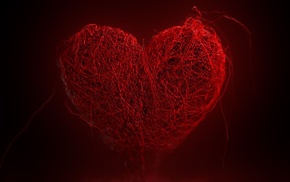 yarn, vector art, heart, Valentine