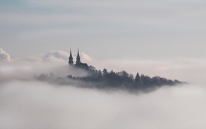 clouds, Austria, landscape, Linz