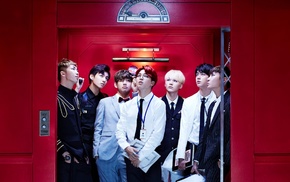 BTS, J, hope, elevator, Rap Monster, K