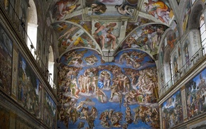 classic art, murales, interior, cathedral