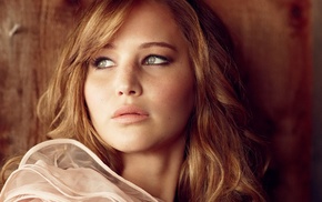 girl, green eyes, actor, Jennifer Lawrence, blonde