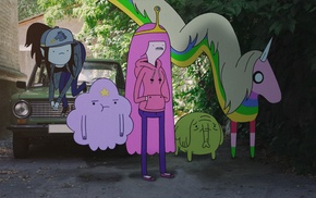 Lady Rainicorn, Lumpy Space Princess, Princess Bubblegum, Adventure Time, Marceline the vampire queen