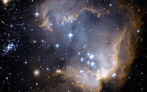 nebula, space, digital art, stars