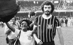 footballers, Corinthians, Socrates, Brasil, soccer