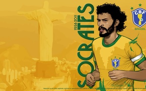 Socrates, footballers, Brasil, Corinthians, soccer