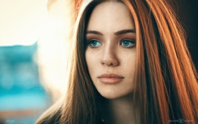 girl, blue eyes, portrait, face