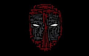 minimalism, collage, weapon, mask, Deadpool