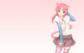 cat girl, anime girls, pink hair, anime