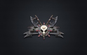 skull, Hordes of Chaos, axes, banner