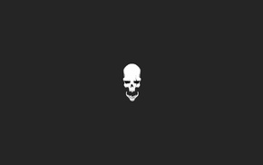 metal, monochrome, dark, logo, skull, riot