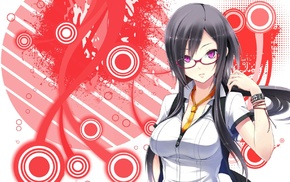 anime, anime girls, glasses, original characters