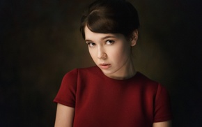 face, Ekaterina Ermakova, Maxim Maximov, girl, simple background, portrait