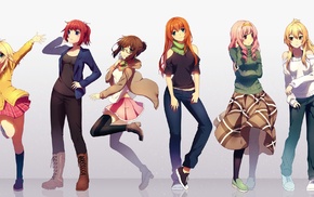 Kanzaki Senri, anime girls, Nasunaga Setsuna, Kanahito Hitomi, Kajihara Yukino, Kusakabe Shion
