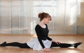 splits, dancer, redhead, girl, Olesya Kharitonova