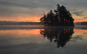 landscape, lake