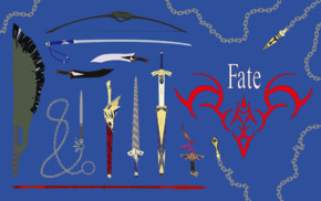 anime, illustration, vector, FateStay Night, fantasy weapon, Fate Series