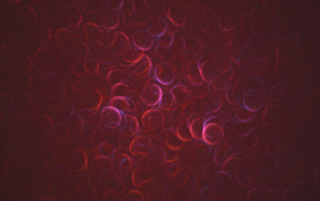 bubbles, red, abstract