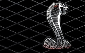 diamonds, lines, black background, car, cobra, logo