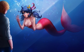 anime, tail, monster girl, anime girls, mermaids