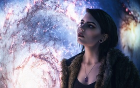 girl, celestial observer, model