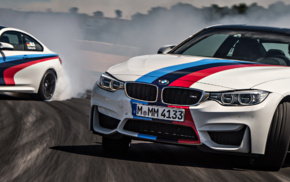 race tracks, motion blur, Drifting, vehicle, smoke, BMW M4