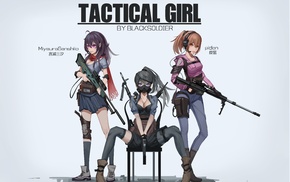 anime girls, AR, 15, anime, weapon, Glock 18