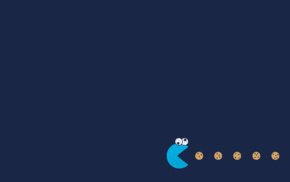 minimalism, Cookie Monster, Pac, Man, humor