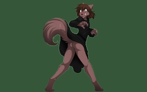 Anthro, simple background, Natani, robes, furry, tail