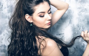 long hair, face, girl, model