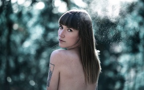 model, girl, looking at viewer