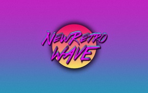 retro games, vintage, typography, simple background, neon, New Retro Wave