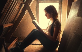 attics, books, introvert, girl