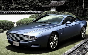 grass, house, Aston Martin, car, sports car, Aston Martin Zagato