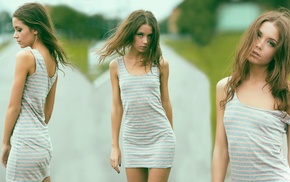 girl, model, collage, Ksenia Kokoreva, nipples through clothing