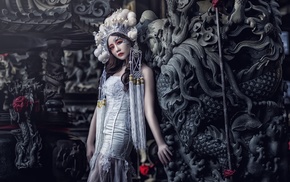 fantasy art, model, girl, Asian