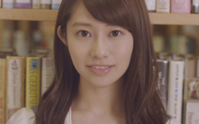 brunette, book store, girl, Nogizaka46, face, Asian