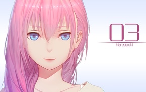 simple background, blue eyes, anime girls, pink hair, Megurine Luka, Vocaloid