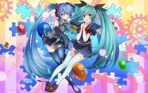 anime, Vocaloid, long hair, anime girls, Hatsune Miku