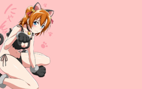 cat girl, Love Live, cat keyhole bra, anime girls, anime, Kousaka Honoka