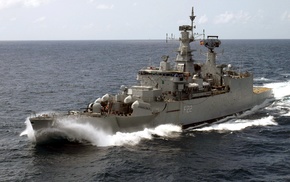 warship, Godavari, Class, INS Ganga, Indian, Navy