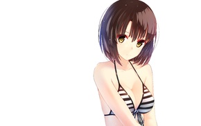 short hair, Saenai Heroine no Sodatekata, anime, anime girls, Katou Megumi, bikini top