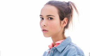 girl, portrait, face, simple background