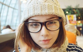 girl, girl with glasses, Katya Lischina