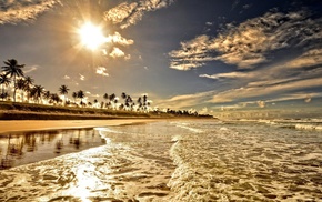 water, sky, beach