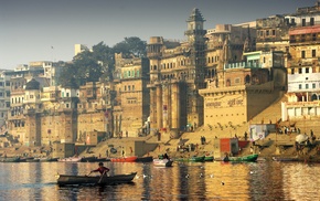 city, water, Varanasi