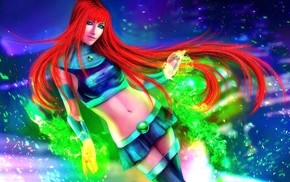 anime, Starfire, long hair